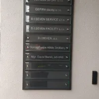 Vltavan Sedlčany - orientační systém sklo/Di-bond